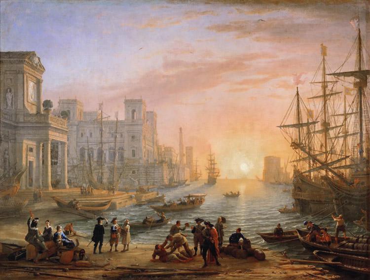 Claude Lorrain Seaport at Sunset (mk17)